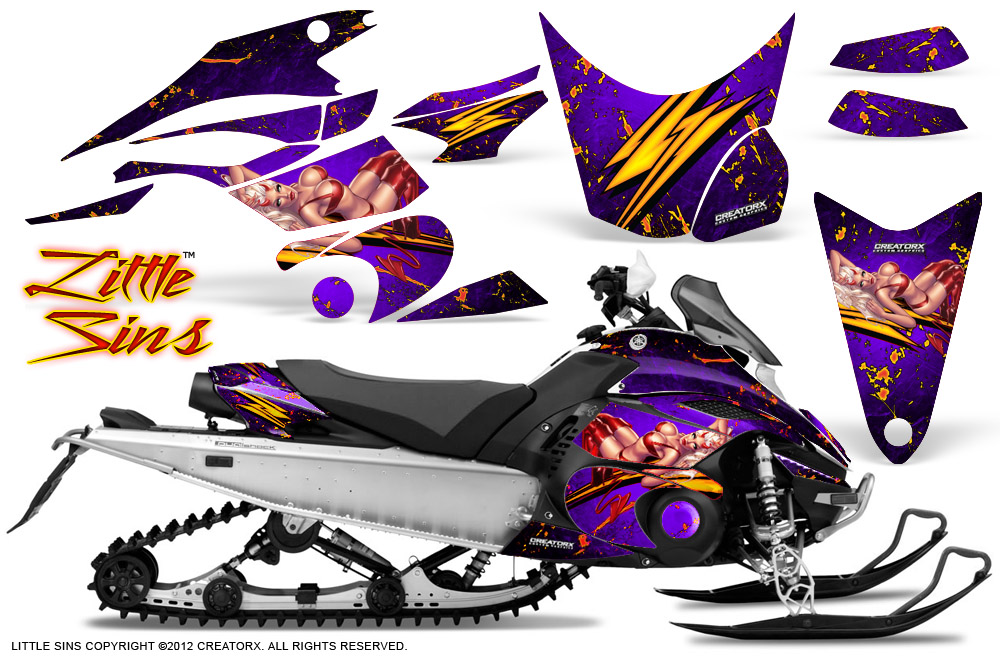 Yamaha FX Nytro 2010 Graphics Kit Little Sins Purple